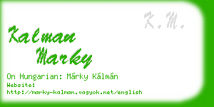 kalman marky business card